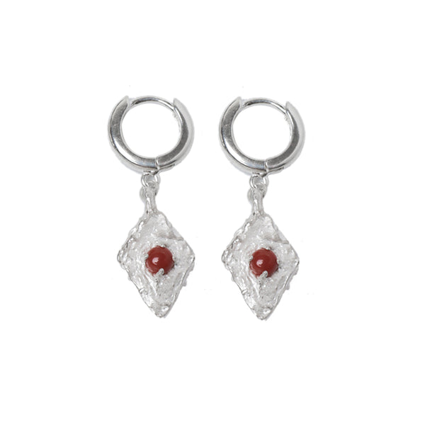 Face The Desire  Square Diamond  Bone Earrings