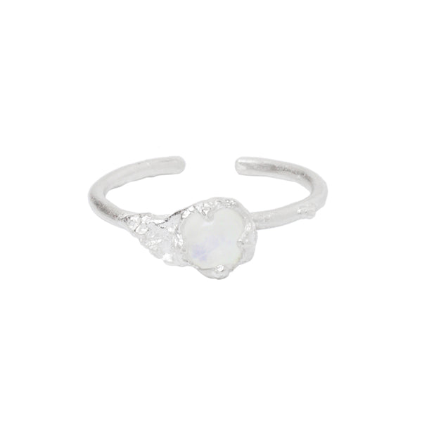 Radiant Harmony Moon light Narrow ring